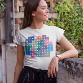 Geo Bricks Puzzle T Shirt