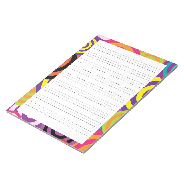 Geo Circles Handwrite Penmanship Practice Papper Anteckningsblock (Vinklad)