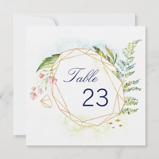 Geo Envy Bordnummer Inbjudningar (Framsida)