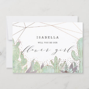 Geo Flower Girl Frieri kort för Cactus & Succulent