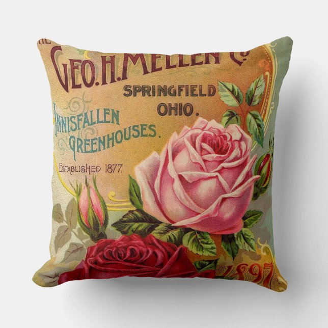 Geo. H. Mellen Co. Greenhouse Advertisement Kudde (Framsida)