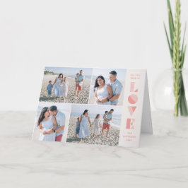 Geo Kärlek 4-Photo Valentine Day Card - lax Meddelande