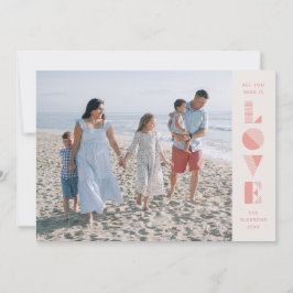 Geo Kärlek Alla hjärtans dag-fotokort - lax Inbjudningar