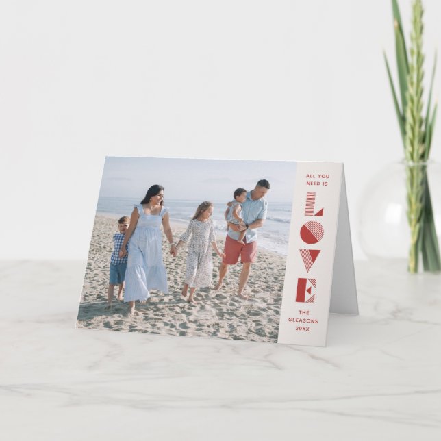 Geo Kärlek Alla hjärtans dagskort - Cherry Meddelande (Framsida)