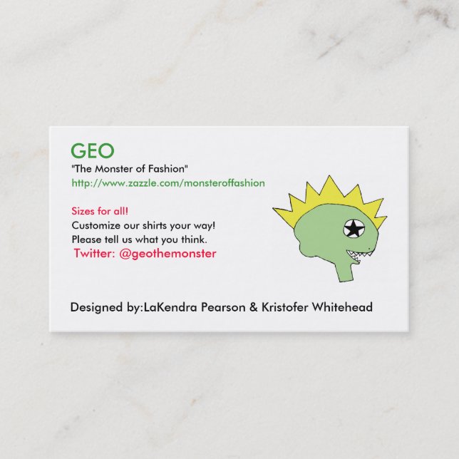 GEO-kort Visitkort (Framsida)