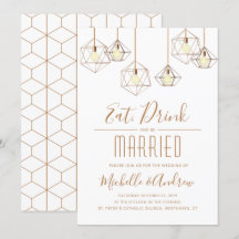Geo Ljus Eat Drink och Married White Bröllop