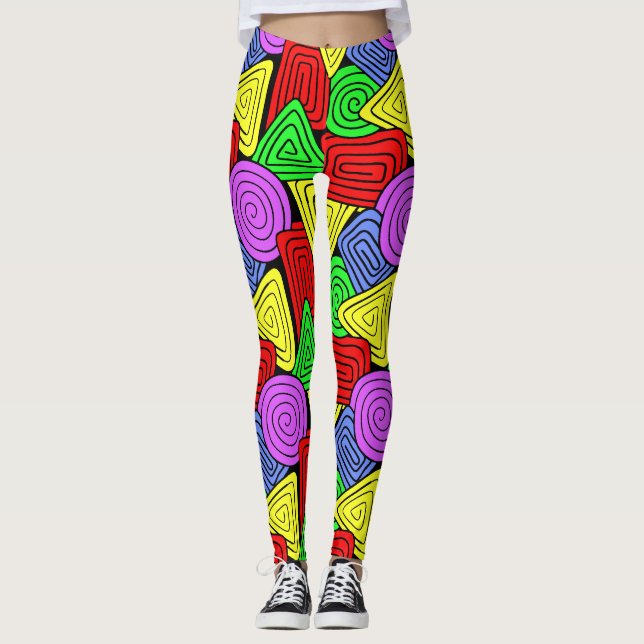 Geo Mönster Leggings (Framsida)