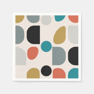 Geo Pappra Napkins i Mid Century Pappersservett