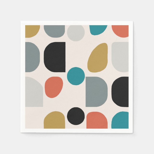 Geo Pappra Napkins i Mid Century Pappersservett (Framsidan)