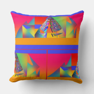 Geo Pyramid Collage Kudde