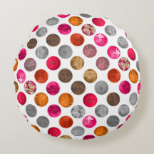 Geo Spheres, Modern Abstrakt Magenta Orange