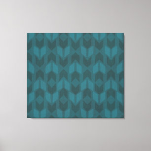 Geo-steg utomhus   Mörk Teal Mönster Canvastryck