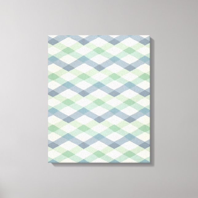 Geo-steg utomhus | Pastel Geometric Mönster Canvastryck (Framsida)