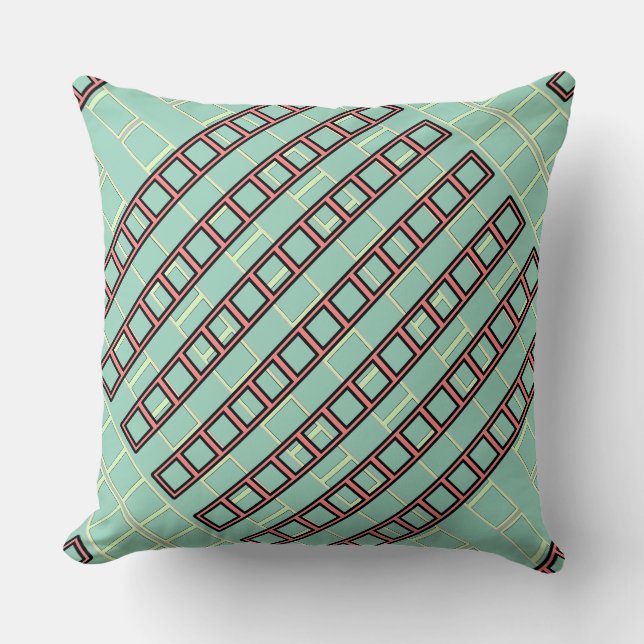 Geo Upprepa Teal Kudde (Framsida)