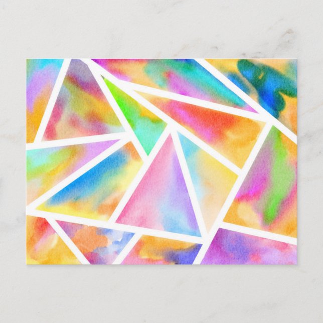 Geo Water Colors  Vykort (Framsida)