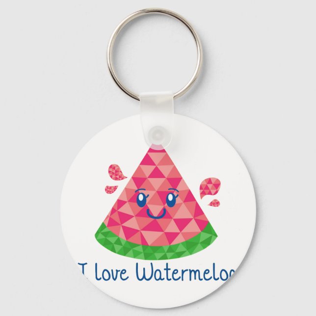 Geo Watermelon Nyckelring (Framsida)