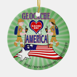 GEOCACHE AMERIKA GEOCACHING JULGRANSPRYDNAD KERAMIK
