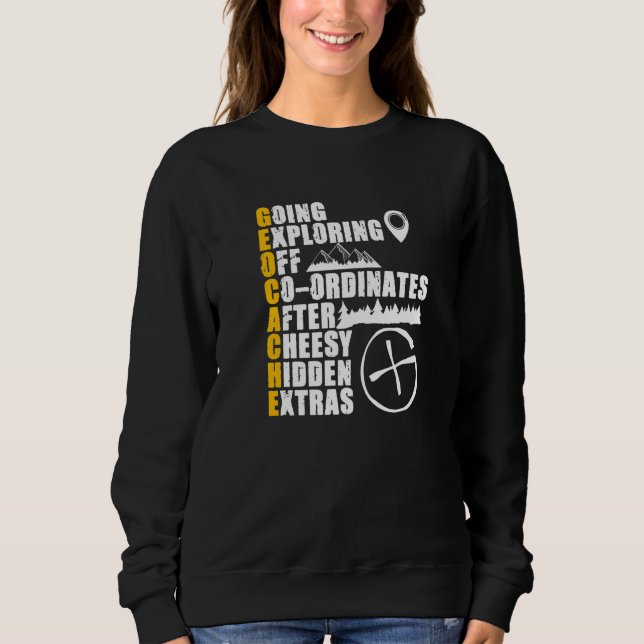 Geocache Definition Treasure Geocaching Geocacher T Shirt (Framsida)