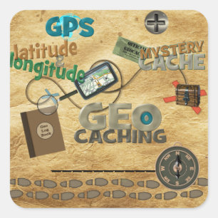 Geocache Fever - Anpassa Fyrkantigt Klistermärke