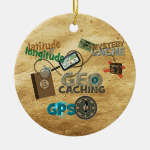 Geocache Fever - Anpassa Julgransprydnad Keramik