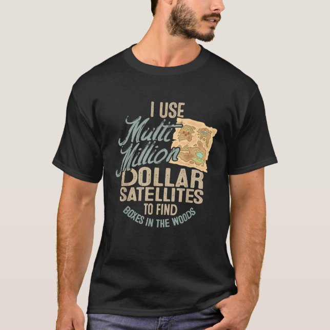 Geocache-presenter för pojkar män cache-cachelagni t shirt (Framsida)