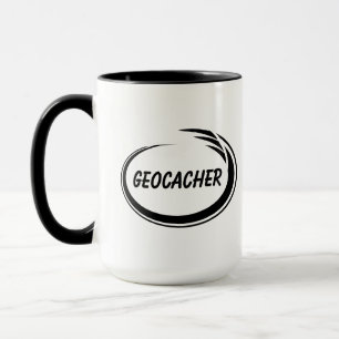 Geocacher Black Stänk Mugg