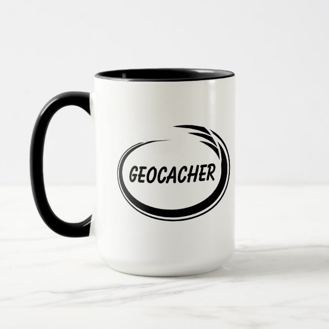 Geocacher Black Stänk Mugg (Vänster)