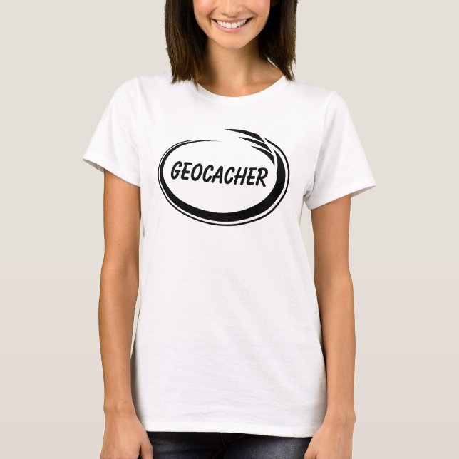Geocacher Black Stänk T Shirt (Framsida)