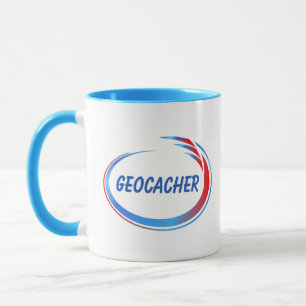 Geocacher Blue och Red Stänk Mugg