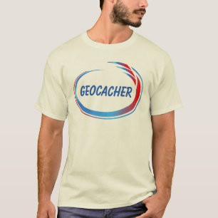 Geocacher Blue Stänk T Shirt