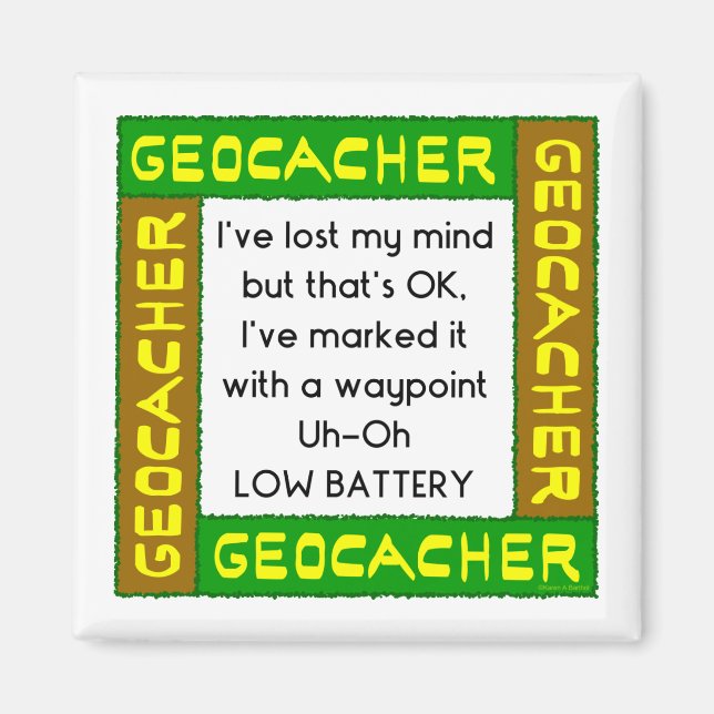 Geocacher-Borttappadens sinne i Grönt Magnet (Framsidan)