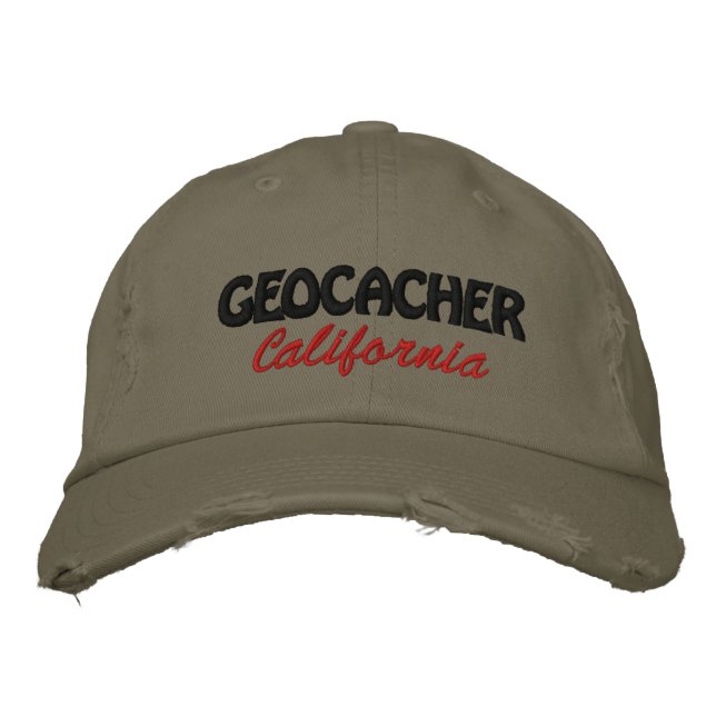 Geocacher California Broderad Keps (Framsida)