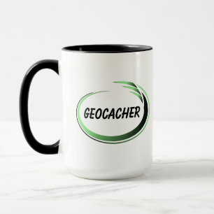 Geocacher Grönt Stänk Mugg