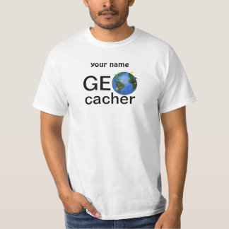 Geocacher jord med den flaggorGeocaching T-shirt
