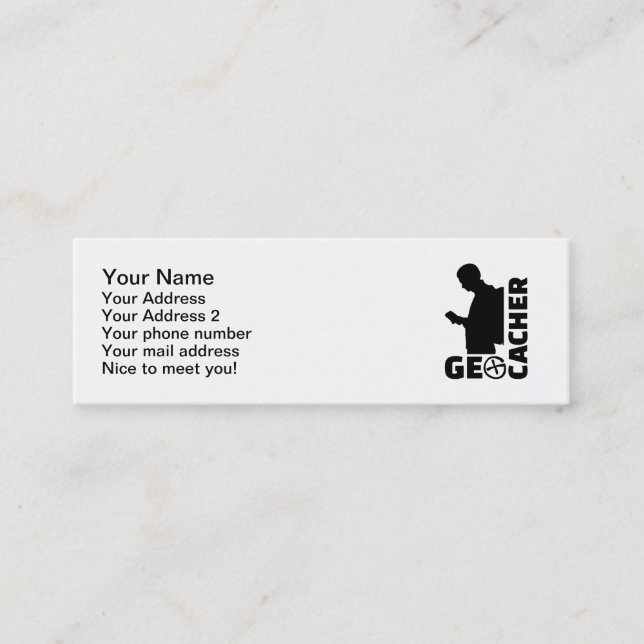 Geocacher Mini Visitkort (Framsida)