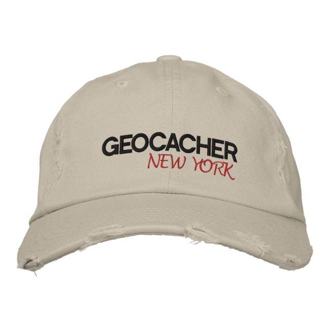 Geocacher New York Broderad Keps (Framsida)