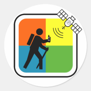 GeoCacher Runt Klistermärke