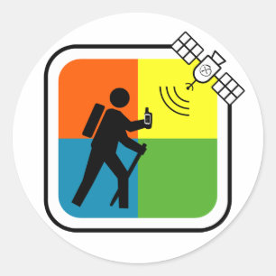 GeoCacher Runt Klistermärke