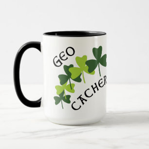 Geocacher Shamrocks Mugg