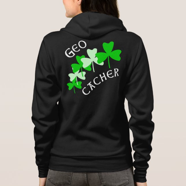 Geocacher Shamrocks T Shirt (Baksida)