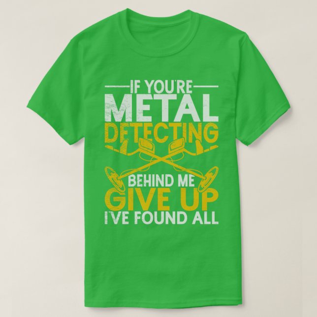 Geocacher Treasure Hunters Metall upptäcker T Shirt (Design framsida)