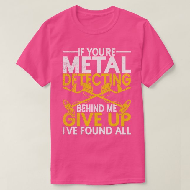 Geocacher Treasure Hunters Metall upptäcker T Shirt (Design framsida)