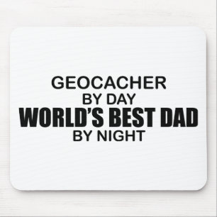 Geocacher världs bäst pappa vid natt musmatta