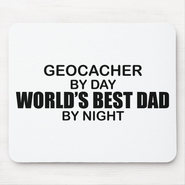Geocacher världs bäst pappa vid natt musmatta (Framsidan)