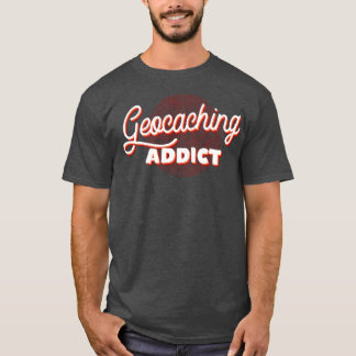 Geocaching Addict Retro T Shirt
