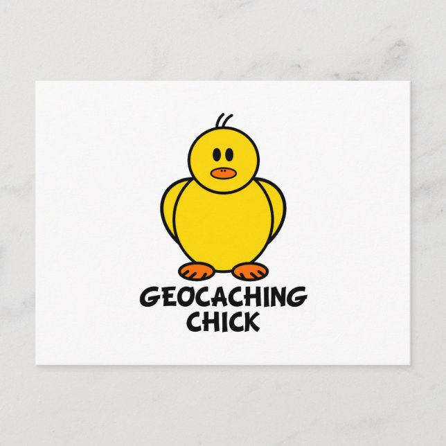 Geocaching Chick Vykort (Framsida)