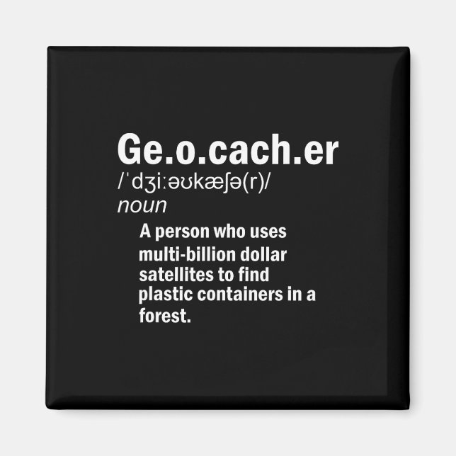 Geocaching Definition Geocacher  Magnet (Framsidan)
