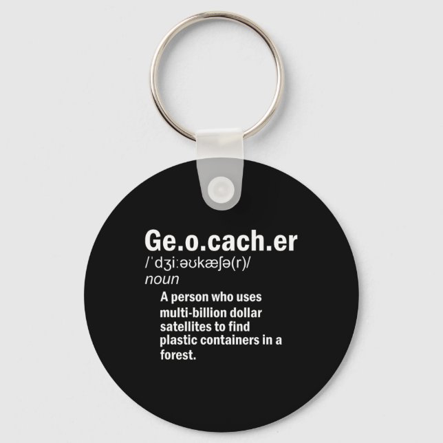 Geocaching Definition Geocacher  Nyckelring (Framsida)