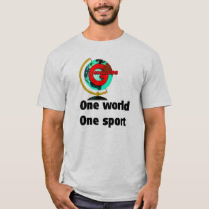 Geocaching en sport för värld en tee shirt