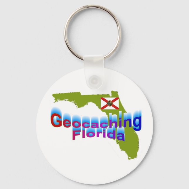 Geocaching Florida Keychain Nyckelring (Framsida)